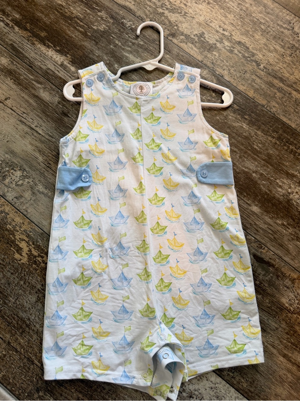 Unbranded Toddler Sailboat Sleep Sack Romper - Blue, Yellow & Green